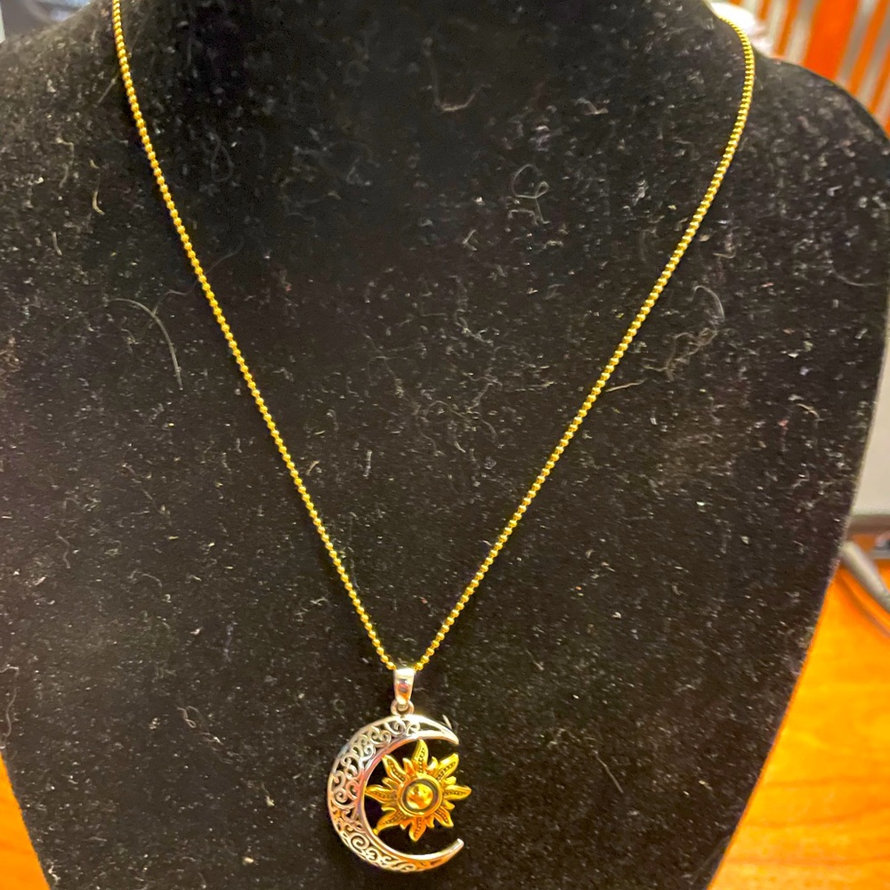 Sterling silver two-tone necklace